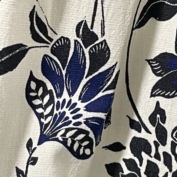 AVEC LES FILLES (NWT) "Butterfly Panel" Woven Lined Full Skirt, B/W Floral - XL - Picture 5 of 12